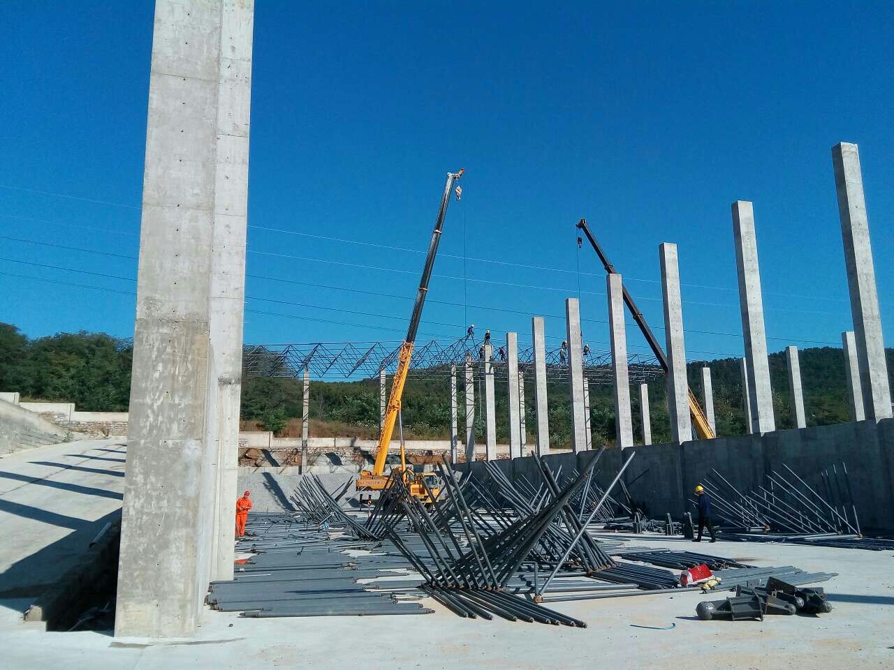 吉林搅拌站网架